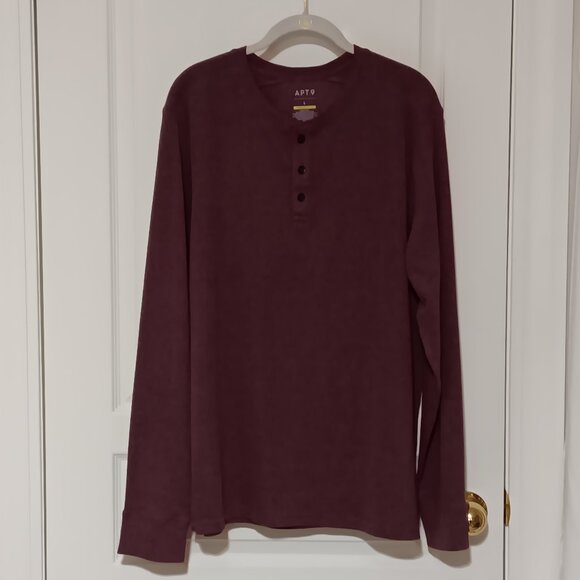 Collection of 5 Men's Long Sleeve Henley's, Apt. 9 and Members Mark, Large - Picture 2 of 10